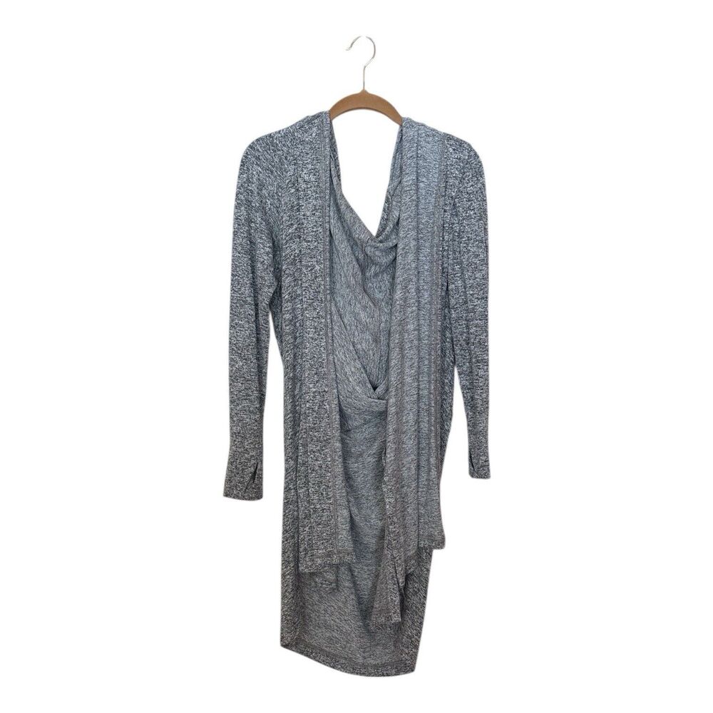 Athleta Harmony Pose Wrap Cardigan Hooded Sweater Medium Yoga Workout